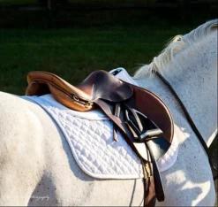 Cotton Half Pad In Trifecta Design 13 Cotton Half Pad In Trifecta Design -HorseMate Shop 7306 white hunter saddle web