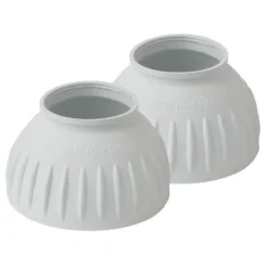 White Ribbed Bell Boots