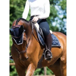 PSOS Jump Saddle Pad Deep Sapphire - "Go For It" -HorseMate Shop psos jump saddle pad deep sapphire go for it vivarchie equestrian 3